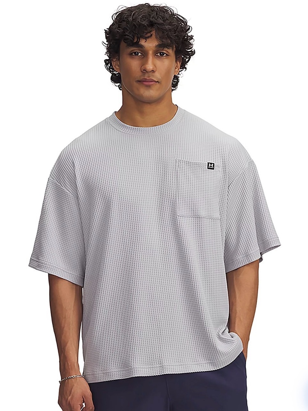 Under Armour Men’s Rival Waffle Crew Sweatshirt in Mod Gray. Size Small. NWT